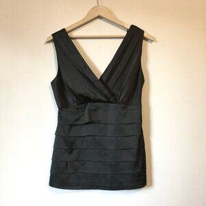 NWT Black Bandage Cross Bust Sleeveless Top